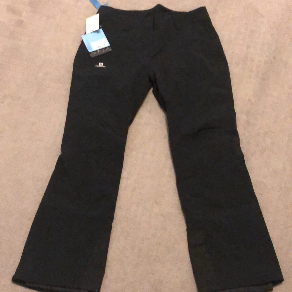 NWT Salomon large black womens ski ice mania pants